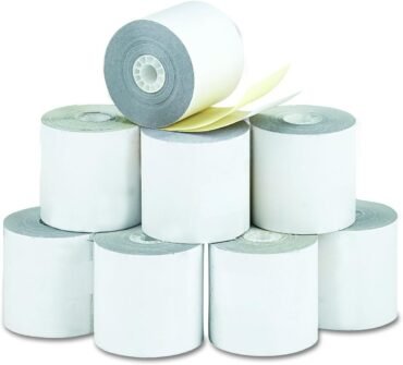 PM Company Perfection Credit/Debit Verification Rolls, 2-ply White/Canary, 2.25 Inches x 70 Feet, 10/Pack