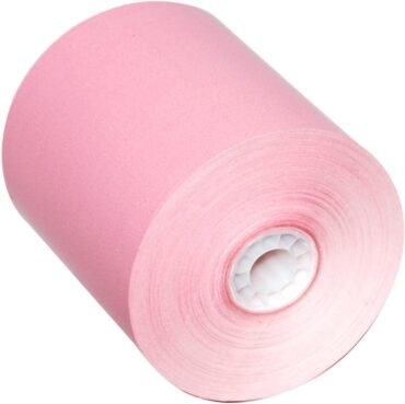 PM Company Thermal POS Rolls, 3 1/8 Inch x 230 feet, Pink, 50 Rolls per Carton (05214P)