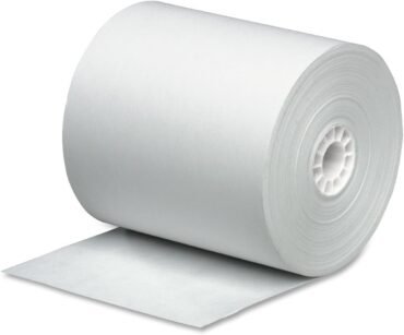 PM Company Cash Register Paper Rolls, 3 Inch x 165 Feet, 50 Rolls per Carton (07788)