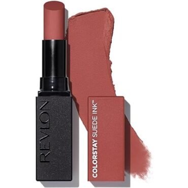 Revlon Lipstick, ColorStay Suede Ink, Built-in Primer, Infused with Vitamin E, Waterproof, Smudge-proof, Matte Color, 003 Want It All, 0.09 oz.
