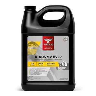 TRIAX Atros Multivis HVLP 46 Full Synthetic Hydraulic Oil, 300% Additive Anti-Wear Boost, 7,000-10,000 Hour Life, Arctic Grade -54 Cold Flow and High Temp Operations (1 GAL)