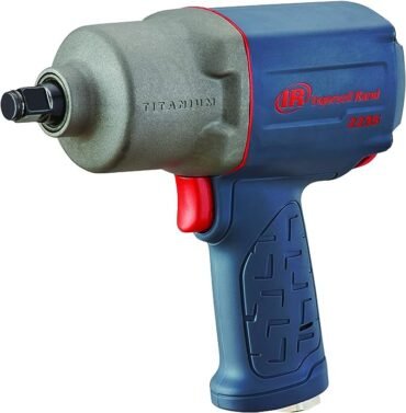 Ingersoll Rand 2235TiMAX 1/2” Drive Air Impact Wrench – Lightweight 4.6 lb Design, Powerful Torque Output Up to 1,350 ft-lbs, Titanium Hammer Case, Max Control, Gray