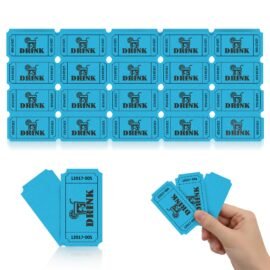 PM Company 1000 Raffle Tickets Single, Drink Tickets for Events, Leisure, Carnivals, Entry, Class Rewards, Prizes(Blue)