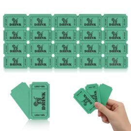 PM Company 1000 Raffle Tickets Single, Drink Tickets for Events, Leisure, Carnivals, Entry, Class Rewards, Prizes(Green)