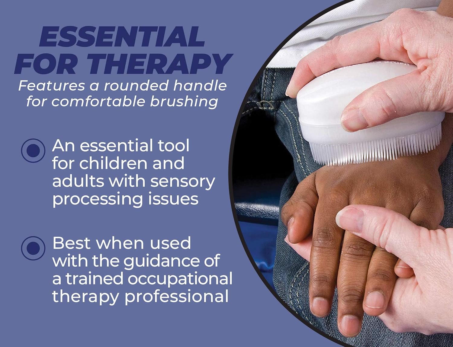 Wilbarger Therapy Brush, 2 Pack – Therapressure Brush for Occupational Therapy for Sensory Brushing – Protocol Designed by Patricia Wilbarger – Use as Part of the Wilbarger Brushing Protocol - Image 4